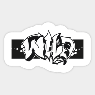 Wild grafitti t-shirt design Sticker